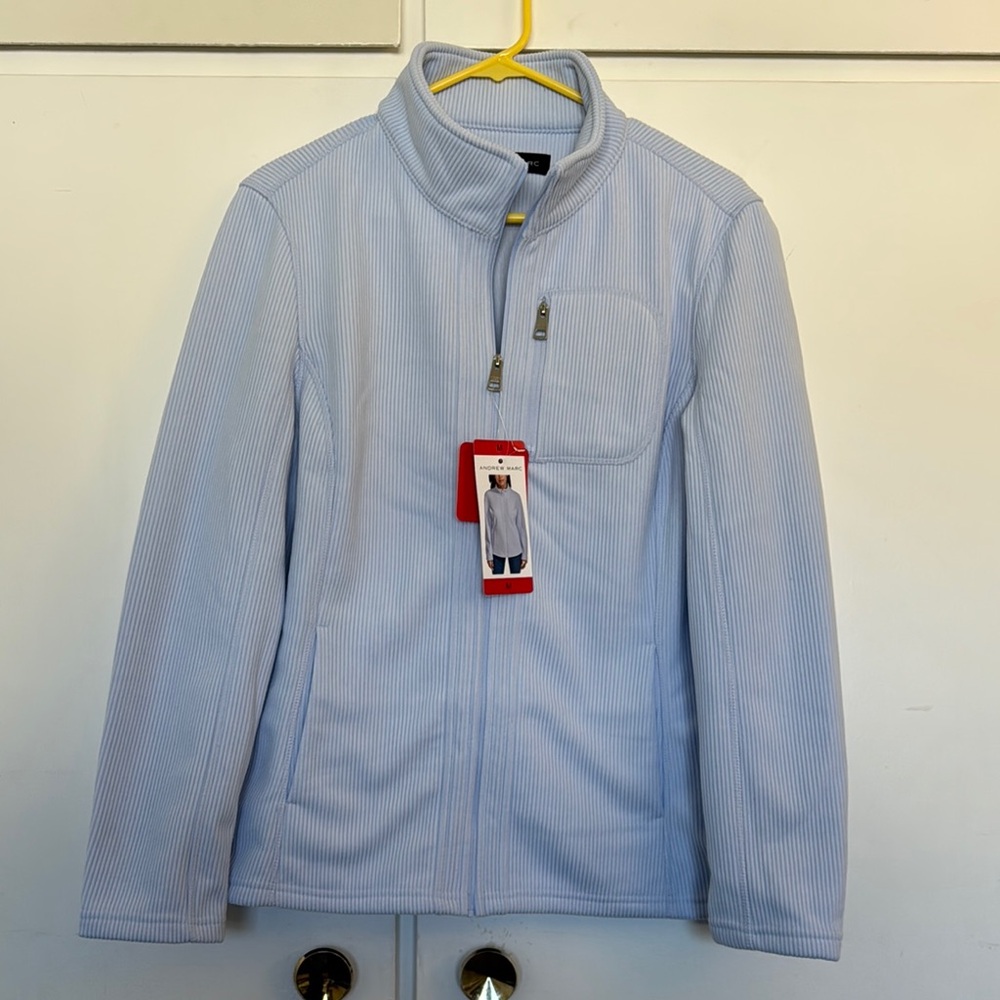 Light Blue Zip-Up Jacket
